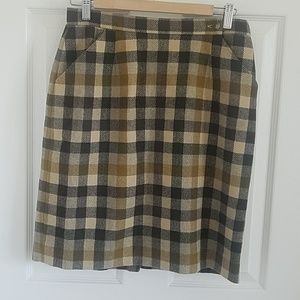 Jones New York Plaid Wool Skirt